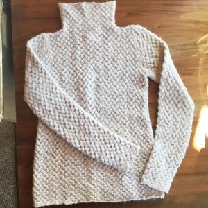 DKNY Pure Baby Alpaca Mockneck Sweater Basketweave